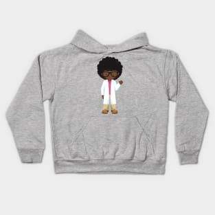 Science Girl, African American Girl, Scientist Kids Hoodie